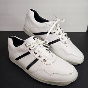 NWOT Foot Joy Casual Contour Leather Spikeless Golf Shoes 54363 White 9.5M Footjoy Contour Golf Shoes for Men for sale | eBay main image 2